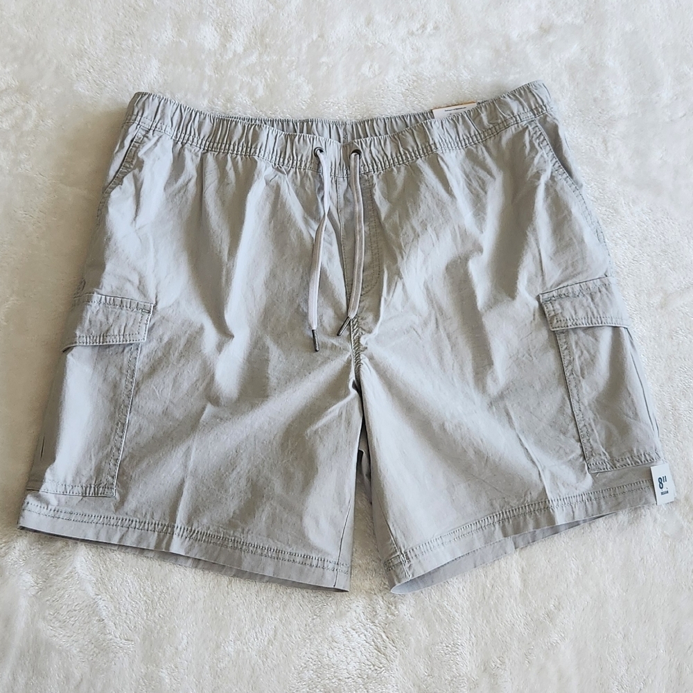 🩳 George Men’s Gray Pull-On Cargo Shorts – Size XL (40–42), NWT, 8” Inseam
